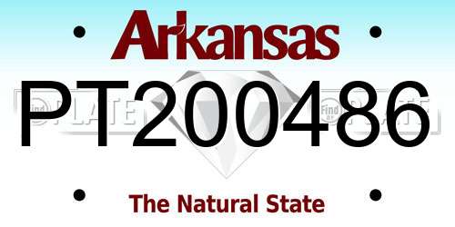 PT200486 Arkansas License Plate