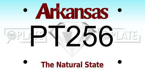 PT256 Arkansas License Plate