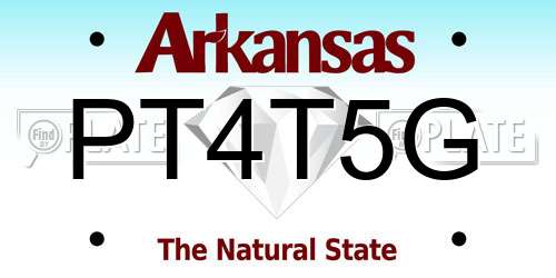PT4T5G Arkansas License Plate