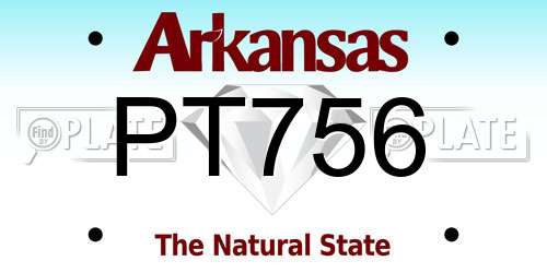 PT756 Arkansas License Plate