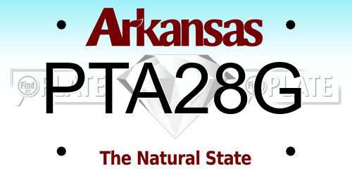 PTA28G Arkansas License Plate