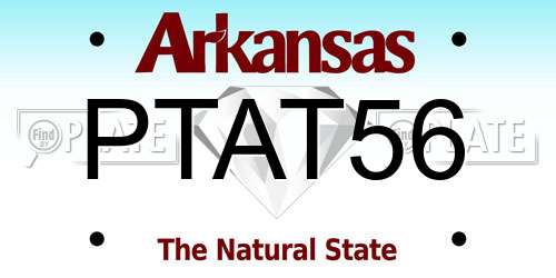 PTAT56 Arkansas License Plate