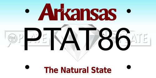 PTAT86 Arkansas License Plate