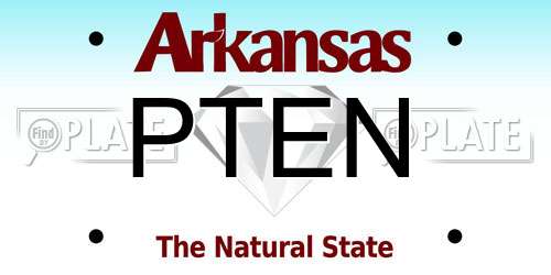 PTEN Arkansas License Plate