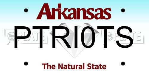 PTRI0TS Arkansas License Plate