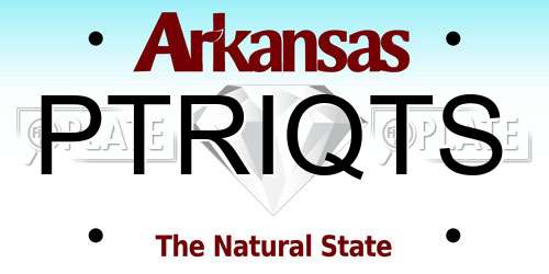 PTRIQTS Arkansas License Plate