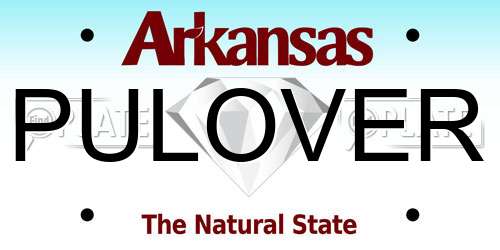 PULOVER Arkansas License Plate