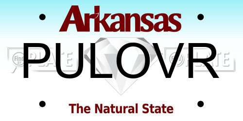 PULOVR Arkansas License Plate