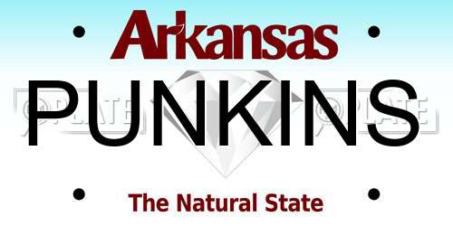 PUNKINS Arkansas License Plate