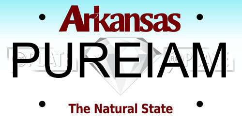PUREIAM Arkansas License Plate