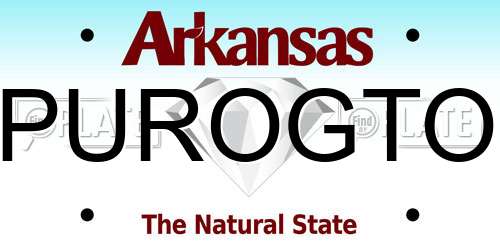 PUROGTO Arkansas License Plate