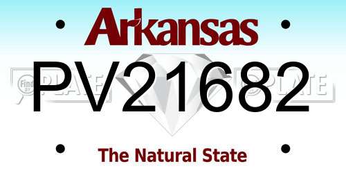 PV21682 Arkansas License Plate