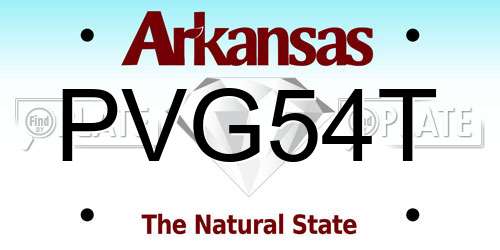 PVG54T Arkansas License Plate