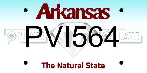 PVI564 Arkansas License Plate