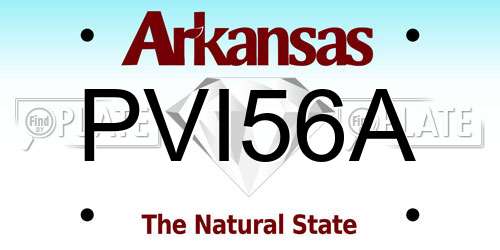 PVI56A Arkansas License Plate