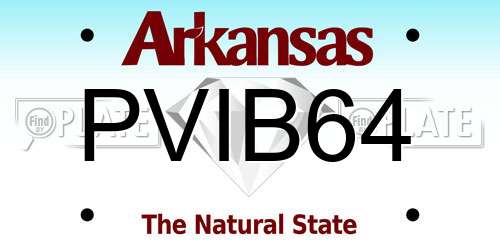PVIB64 Arkansas License Plate