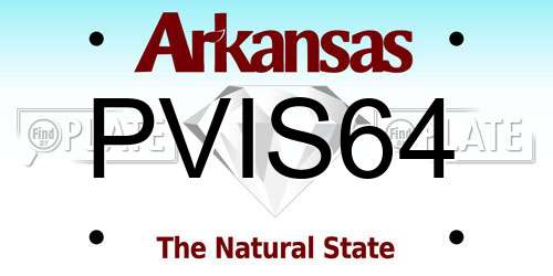 PVIS64 Arkansas License Plate