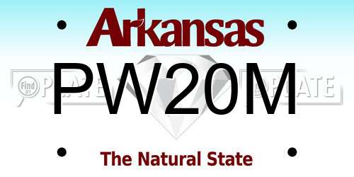 PW20M Arkansas License Plate