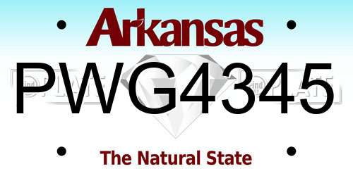PWG4345 Arkansas License Plate