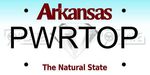 PWRTOP Arkansas License Plate