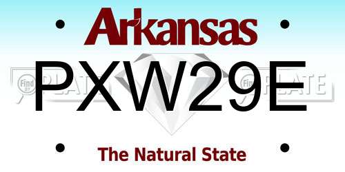 PXW29E Arkansas License Plate