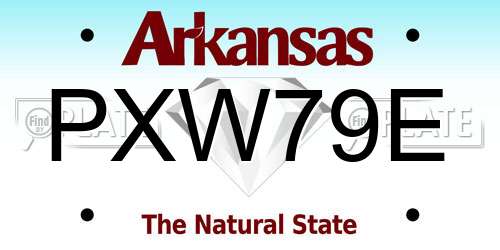 PXW79E Arkansas License Plate