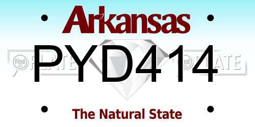 PYD414 Arkansas License Plate