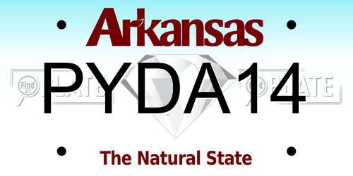 PYDA14 Arkansas License Plate