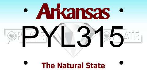PYL315 Arkansas License Plate