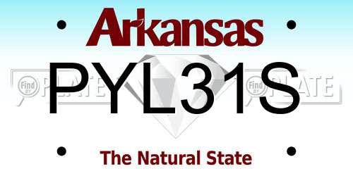 PYL31S Arkansas License Plate