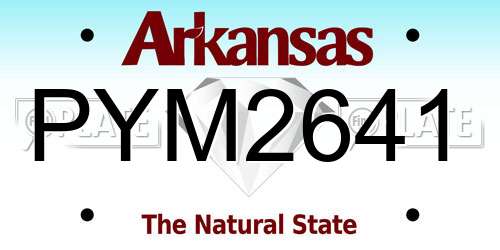 PYM2641 Arkansas License Plate