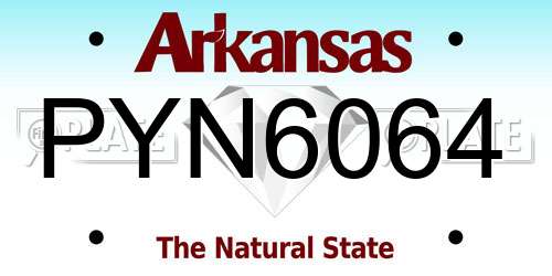 PYN6064 Arkansas License Plate