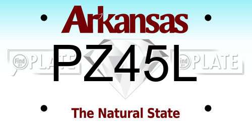PZ45L Arkansas License Plate