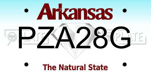 PZA28G Arkansas License Plate