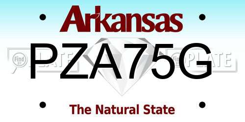 PZA75G Arkansas License Plate