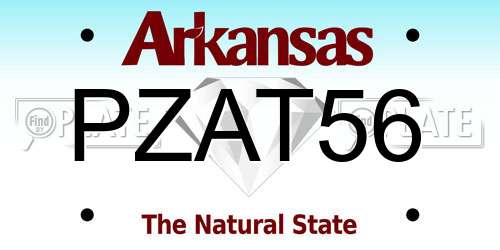 PZAT56 Arkansas License Plate