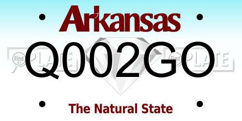 Q002GO Arkansas License Plate