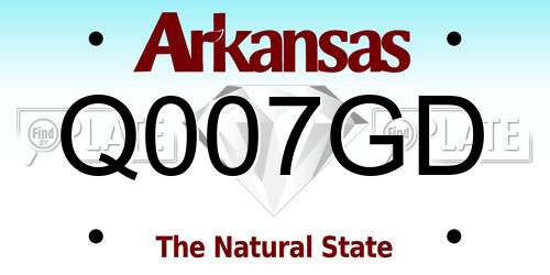 Q007GD Arkansas License Plate