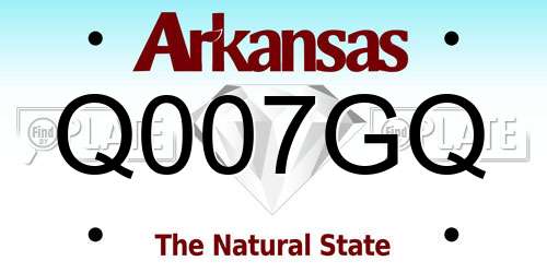 Q007GQ Arkansas License Plate