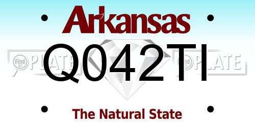 Q042TI Arkansas License Plate