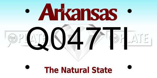Q047TI Arkansas License Plate