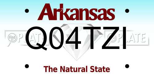 Q04TZI Arkansas License Plate