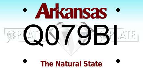 Q079BI Arkansas License Plate