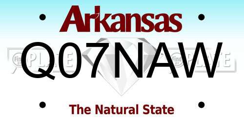 Q07NAW Arkansas License Plate
