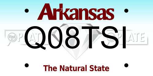 Q08TSI Arkansas License Plate