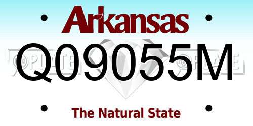 Q09055M Arkansas License Plate