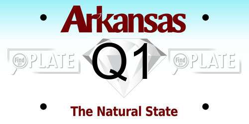 Q1 Arkansas License Plate