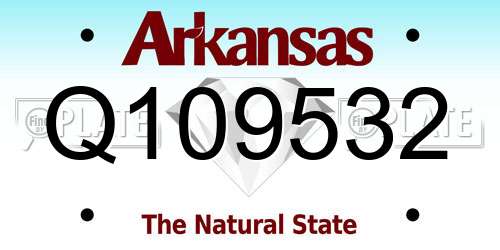 Q109532 Arkansas License Plate