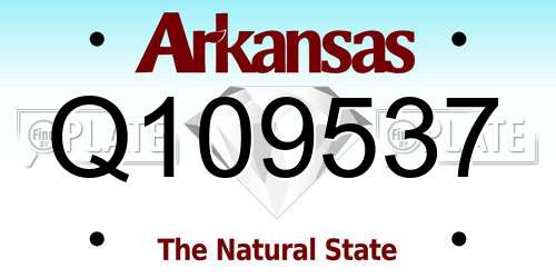 Q109537 Arkansas License Plate
