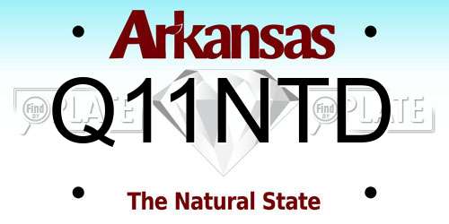 Q11NTD Arkansas License Plate
